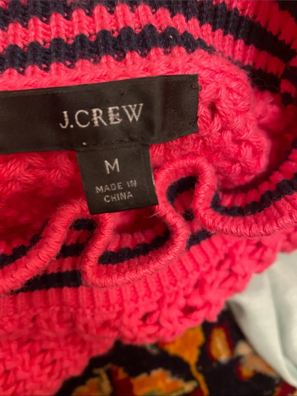J. Crew Turtleneck Sleeveless Sweater Pink Large Style AM740 Size M